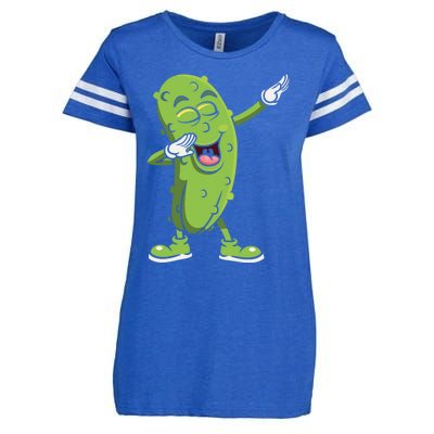 Dabbing Pickle Gift Cucumber Vegetarian Vegan Pickles Lover Gift Enza Ladies Jersey Football T-Shirt