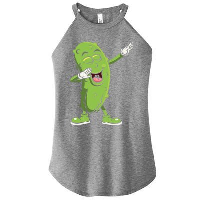 Dabbing Pickle Gift Cucumber Vegetarian Vegan Pickles Lover Gift Women's Perfect Tri Rocker Tank