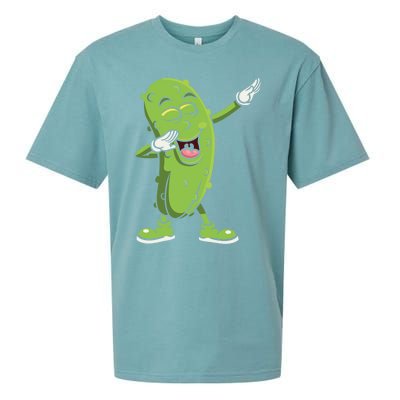 Dabbing Pickle Gift Cucumber Vegetarian Vegan Pickles Lover Gift Sueded Cloud Jersey T-Shirt