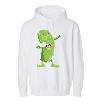 Dabbing Pickle Gift Cucumber Vegetarian Vegan Pickles Lover Gift Garment-Dyed Fleece Hoodie