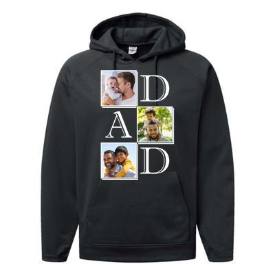 Dad Personalized Gift For Fathers Day Custom Photo Performance Fleece Hoodie