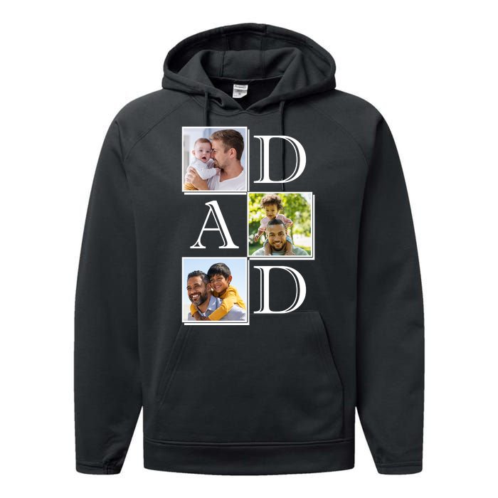 Dad Personalized Gift For Fathers Day Custom Photo Performance Fleece Hoodie