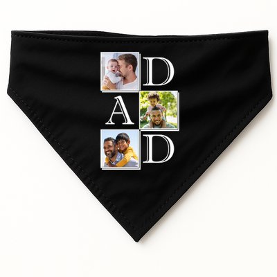 Dad Personalized Gift For Fathers Day Custom Photo USA-Made Doggie Bandana