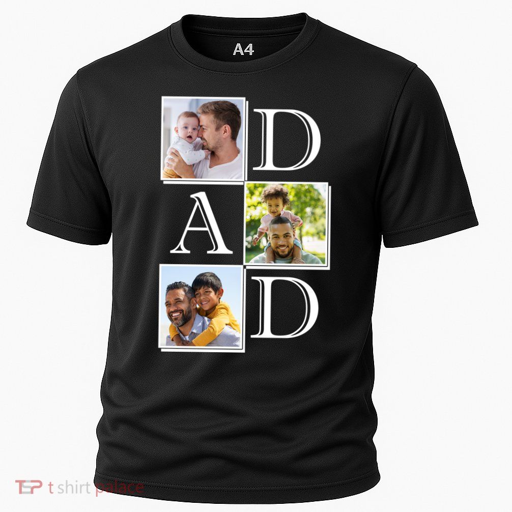 Dad Personalized Gift For Fathers Day Custom Photo Performance Shirt