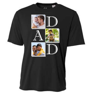 Dad Personalized Gift For Fathers Day Custom Photo Cooling Performance Crew T-Shirt