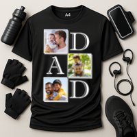 Dad Personalized Gift For Fathers Day Custom Photo Performance Shirt