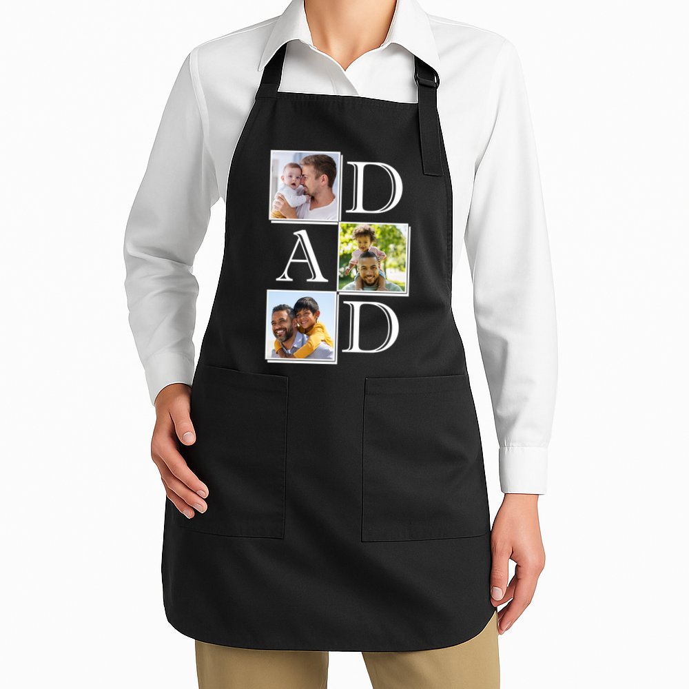 Dad Personalized Gift For Fathers Day Custom Photo Apron