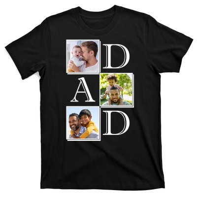 Dad Personalized Gift For Fathers Day Custom Photo T-Shirt