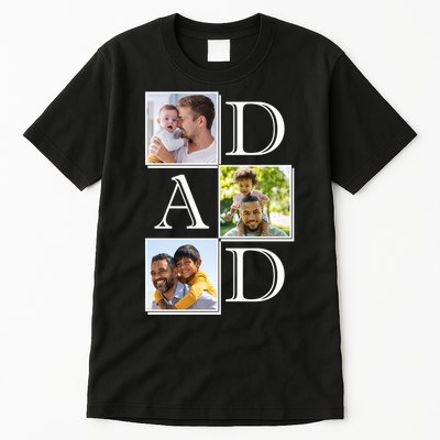 Dad Personalized Gift For Fathers Day Custom Photo Tall T-Shirt