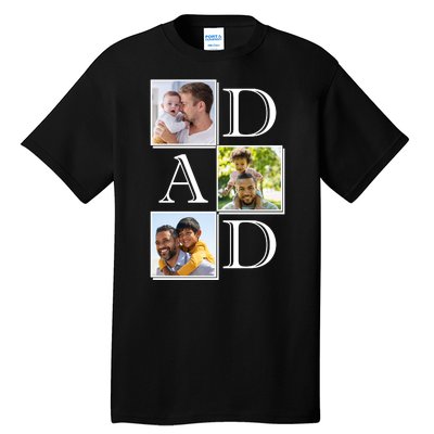 Dad Personalized Gift For Fathers Day Custom Photo Tall T-Shirt