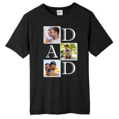 Dad Personalized Gift For Fathers Day Custom Photo Tall Fusion ChromaSoft Performance T-Shirt