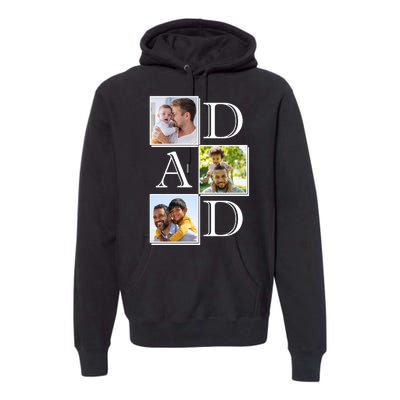 Dad Personalized Gift For Fathers Day Custom Photo Premium Hoodie