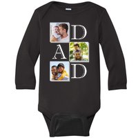 Dad Personalized Gift For Fathers Day Custom Photo Baby Long Sleeve Bodysuit