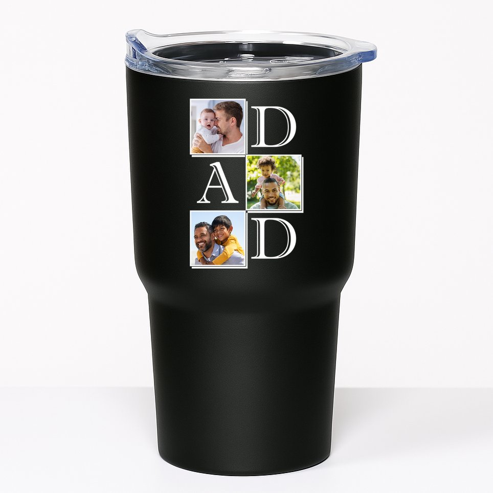 Dad Personalized Gift For Fathers Day Custom Photo Tumbler
