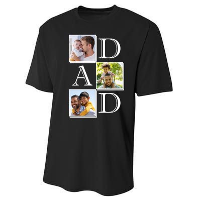 Dad Personalized Gift For Fathers Day Custom Photo Performance Sprint T-Shirt