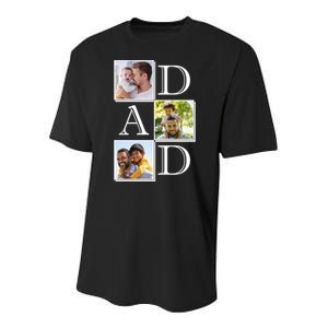 Dad Personalized Gift For Fathers Day Custom Photo Youth Performance Sprint T-Shirt