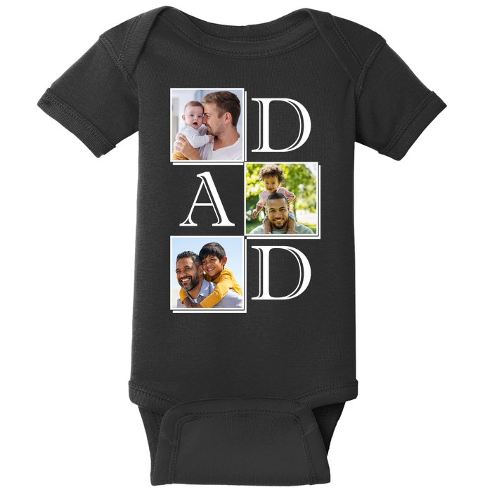 Dad Personalized Gift For Fathers Day Custom Photo Baby Bodysuit