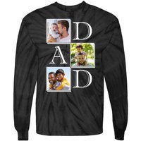 Dad Personalized Gift For Fathers Day Custom Photo Tie-Dye Long Sleeve Shirt