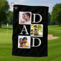 Dad Personalized Gift For Fathers Day Custom Photo Golf Towel
