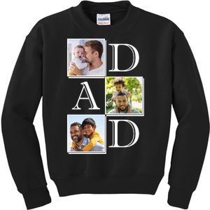 Dad Personalized Gift For Fathers Day Custom Photo Kids Sweatshirt