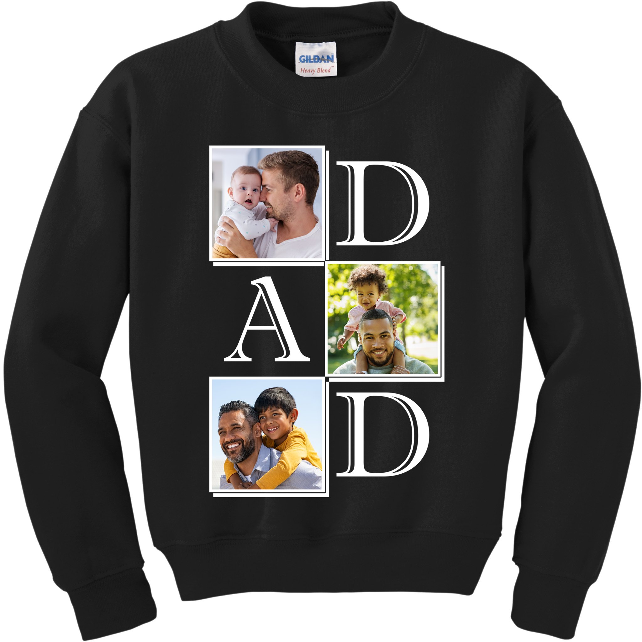 Dad Personalized Gift For Fathers Day Custom Photo Kids Sweatshirt