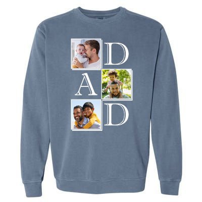 Dad Personalized Gift For Fathers Day Custom Photo Garment-Dyed Sweatshirt