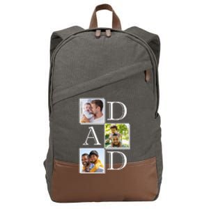 Dad Personalized Gift For Fathers Day Custom Photo Cotton Canvas Backpack