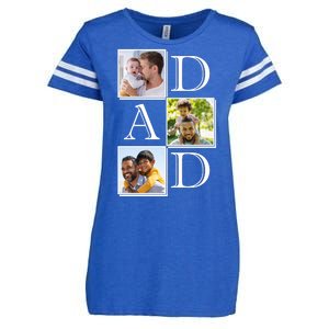 Dad Personalized Gift For Fathers Day Custom Photo Enza Ladies Jersey Football T-Shirt