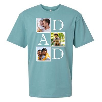 Dad Personalized Gift For Fathers Day Custom Photo Sueded Cloud Jersey T-Shirt