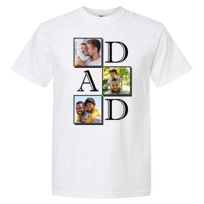 Dad Personalized Gift For Fathers Day Custom Photo Garment-Dyed Heavyweight T-Shirt