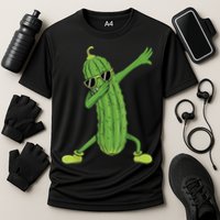 Dabbing Pickle Gift Dancing Cucumber Lover Funny Gifts Cooling Performance Crew T-Shirt