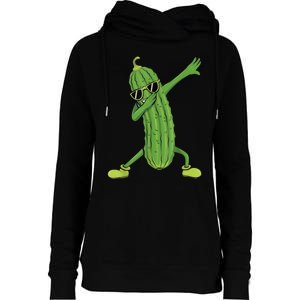 Dabbing Pickle Gift Dancing Cucumber Lover Funny Gifts Womens Funnel Neck Pullover Hood