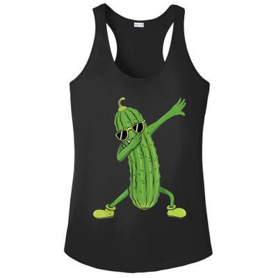 Dabbing Pickle Gift Dancing Cucumber Lover Funny Gifts Ladies PosiCharge Competitor Racerback Tank