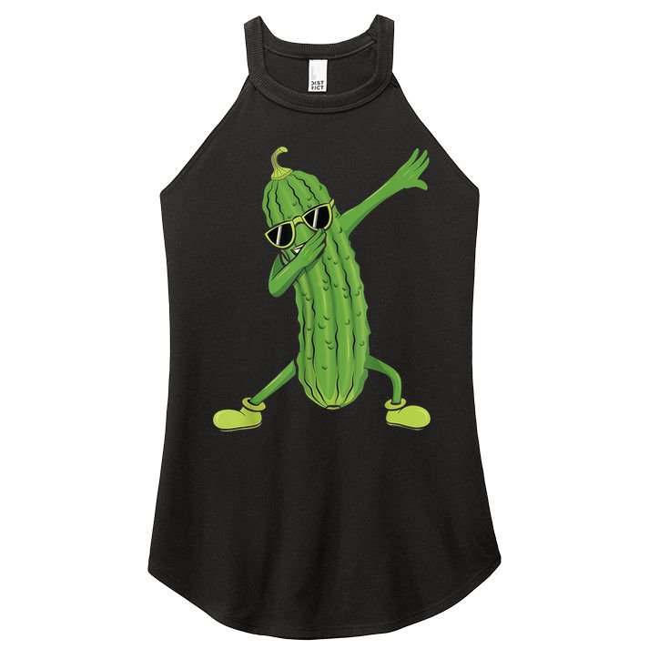 Dabbing Pickle Gift Dancing Cucumber Lover Funny Gifts Women's Perfect Tri Rocker Tank
