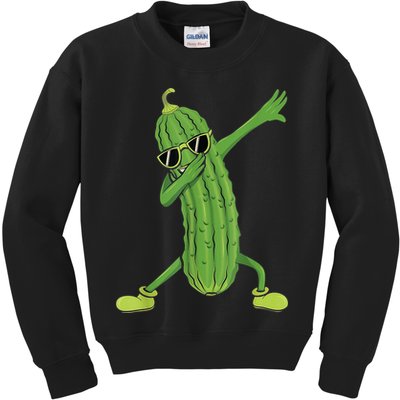 Dabbing Pickle Gift Dancing Cucumber Lover Funny Gifts Kids Sweatshirt