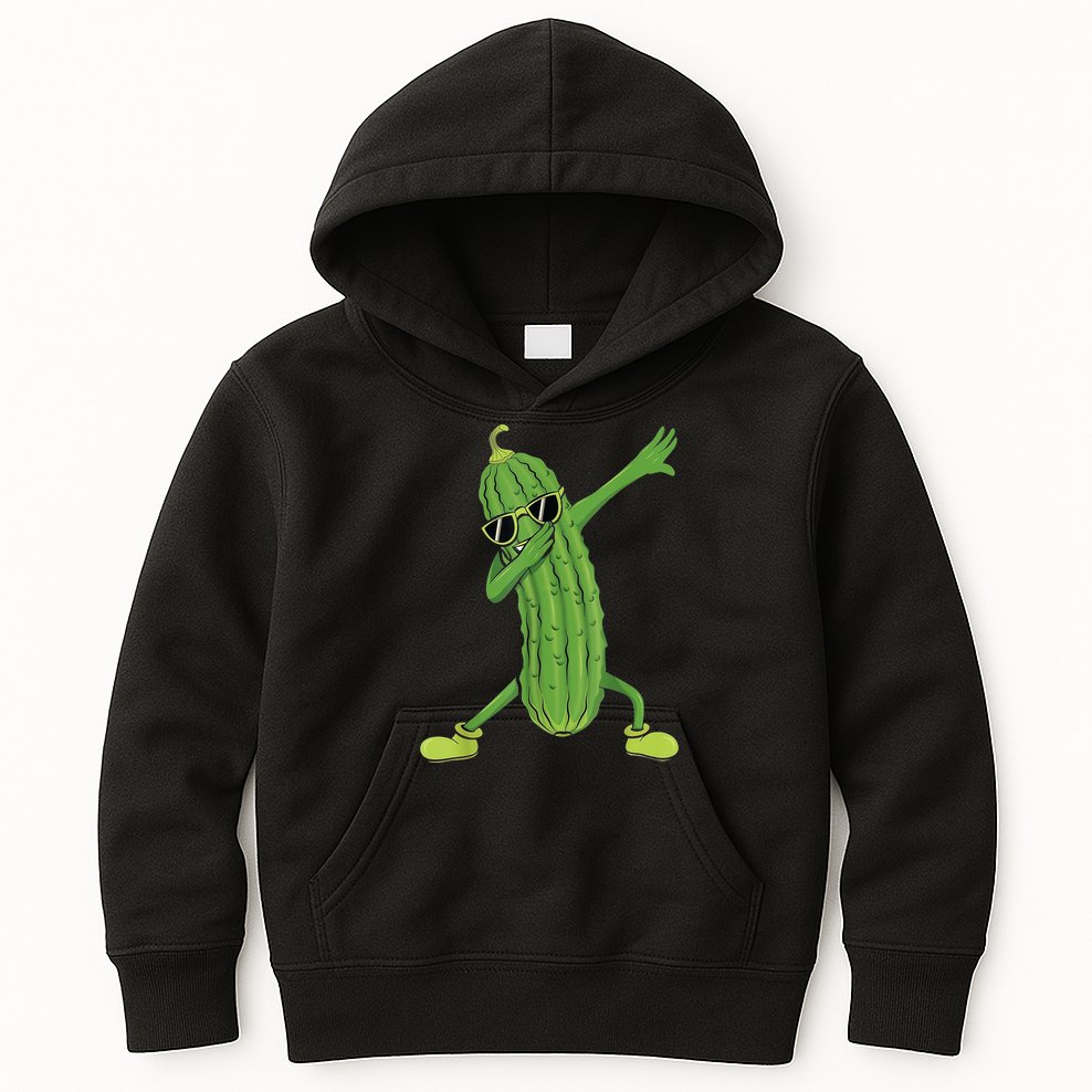 Dabbing Pickle Gift Dancing Cucumber Lover Funny Gifts Kids Hoodie
