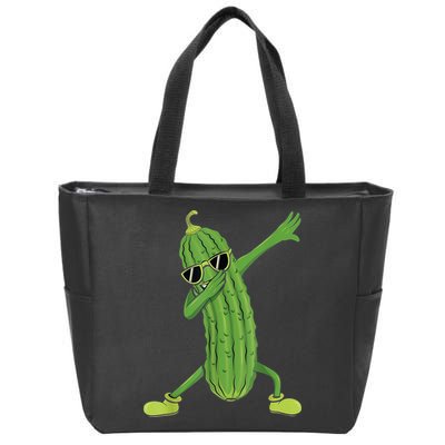 Dabbing Pickle Gift Dancing Cucumber Lover Funny Gifts Zip Tote Bag