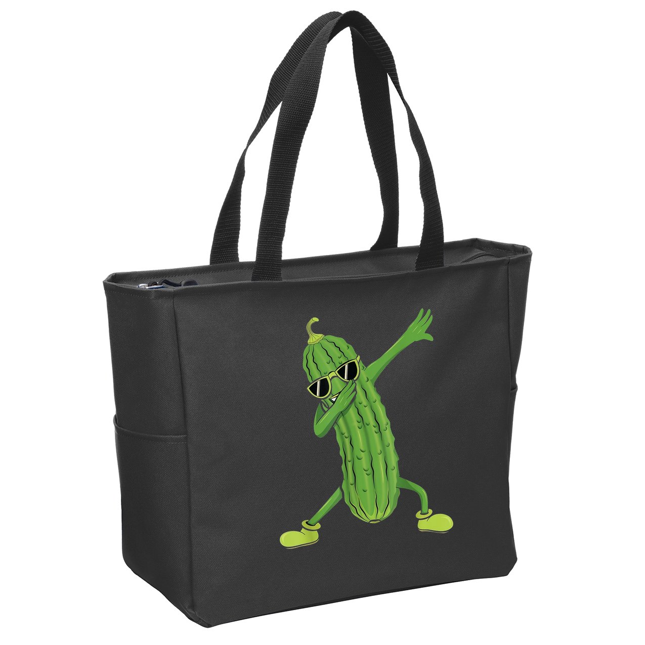 Dabbing Pickle Gift Dancing Cucumber Lover Funny Gifts Zip Tote Bag