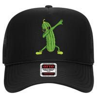 Dabbing Pickle Gift Dancing Cucumber Lover Funny Gifts High Crown Mesh Back Trucker Hat