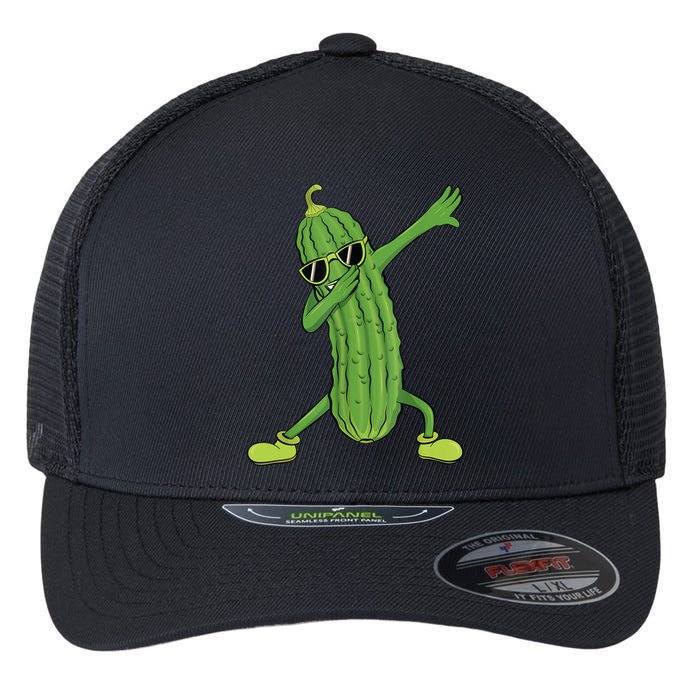 Dabbing Pickle Gift Dancing Cucumber Lover Funny Gifts Flexfit Unipanel Trucker Cap