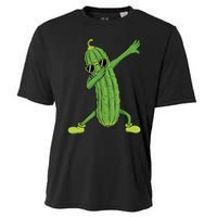 Dabbing Pickle Gift Dancing Cucumber Lover Funny Gifts Cooling Performance Crew T-Shirt