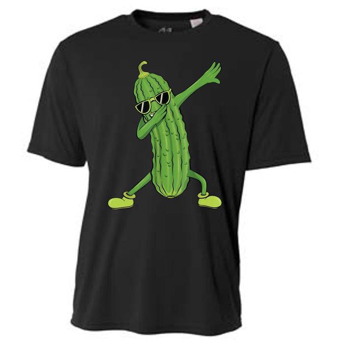 Dabbing Pickle Gift Dancing Cucumber Lover Funny Gifts Cooling Performance Crew T-Shirt