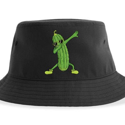 Dabbing Pickle Gift Dancing Cucumber Lover Funny Gifts Sustainable Bucket Hat