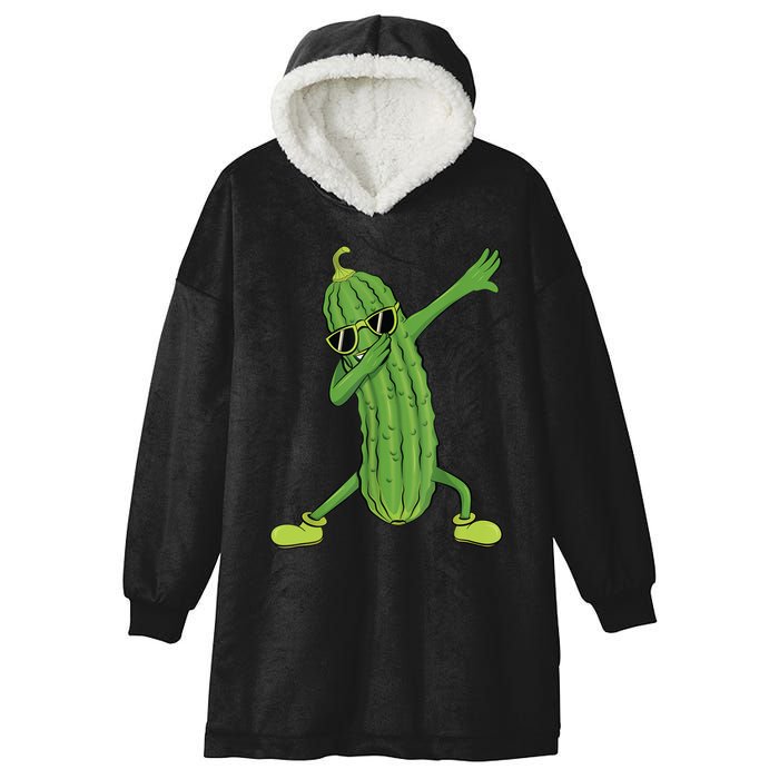 Dabbing Pickle Gift Dancing Cucumber Lover Funny Gifts Hooded Wearable Blanket