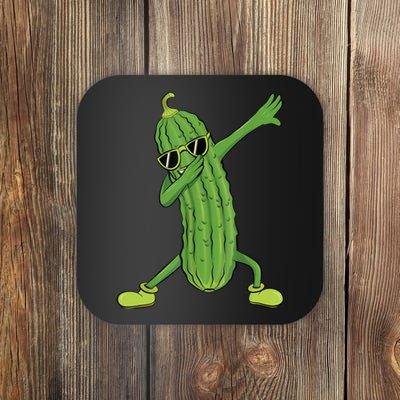 Dabbing Pickle Gift Dancing Cucumber Lover Funny Gifts Coaster