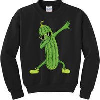 Dabbing Pickle Gift Dancing Cucumber Lover Funny Gifts Kids Sweatshirt