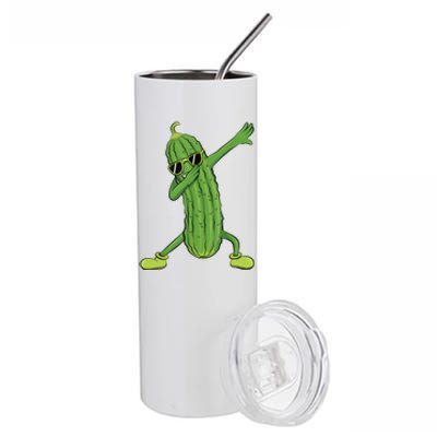 Dabbing Pickle Gift Dancing Cucumber Lover Funny Gifts Stainless Steel Tumbler