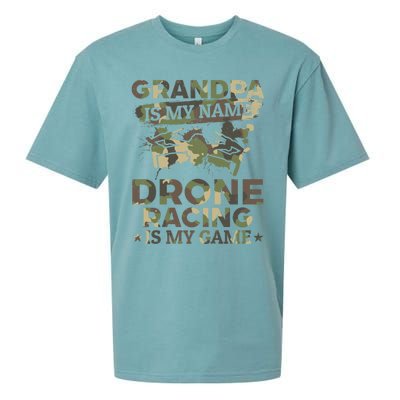 Drone Pilot Grandpa Is My Name Drone Racing Is My Game Great Gift Sueded Cloud Jersey T-Shirt