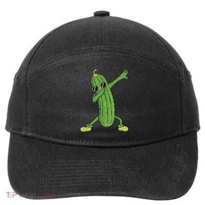 Dabbing Pickle Gift Dancing Cucumber Lover 7-Panel Snapback Hat