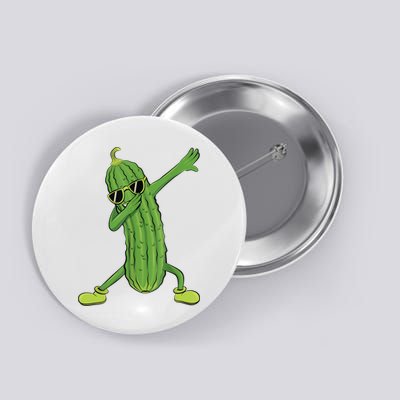 Dabbing Pickle Gift Dancing Cucumber Lover Button
